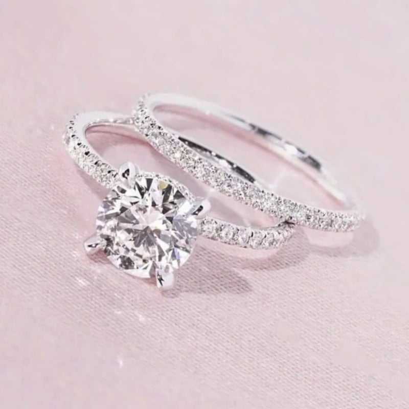 Simple And Versatile Geometric Punk Diamond Women's Ring