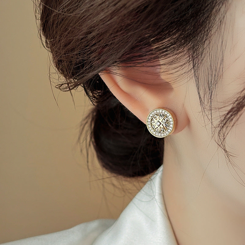 Zircon Temperament Stud Earrings For Women