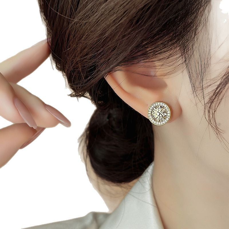 Zircon Temperament Stud Earrings For Women