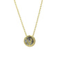 18k Gold-plated Geometric Hollow Circular Necklace In Brass