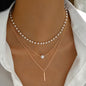 Bow-knot Clavicle-length Tassel Pendant Necklace
