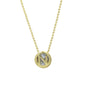 18k Gold-plated Geometric Hollow Circular Necklace In Brass