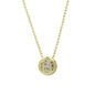 18k Gold-plated Geometric Hollow Circular Necklace In Brass