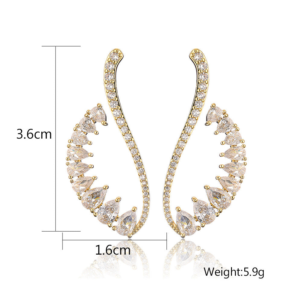 Minimalist Geometric Line Earrings For Women