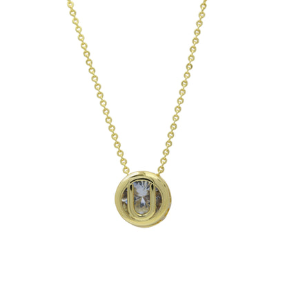 18k Gold-plated Geometric Hollow Circular Necklace In Brass