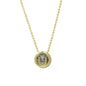 18k Gold-plated Geometric Hollow Circular Necklace In Brass