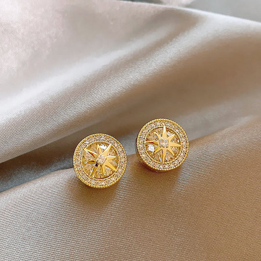 Zircon Temperament Stud Earrings For Women