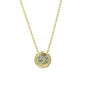 18k Gold-plated Geometric Hollow Circular Necklace In Brass