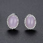 Jewelry Gift Gemstone Stud Earrings Brass Zircon