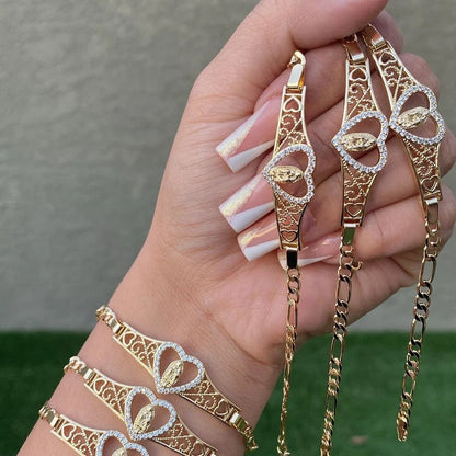 Womens Loving Mother Mary Prayer Bracelet