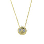 18k Gold-plated Geometric Hollow Circular Necklace In Brass