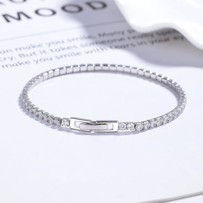 925 Sterling Silver Full Diamond Bracelet For Women