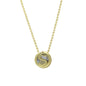 18k Gold-plated Geometric Hollow Circular Necklace In Brass