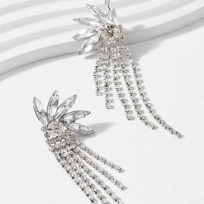 Tassel Multi-section Multi-layer Elongated Overlapping Earrings