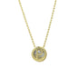 18k Gold-plated Geometric Hollow Circular Necklace In Brass