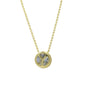 18k Gold-plated Geometric Hollow Circular Necklace In Brass