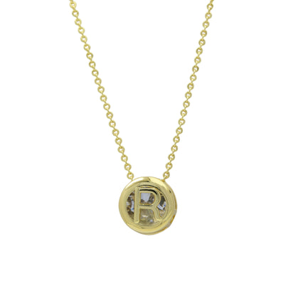 18k Gold-plated Geometric Hollow Circular Necklace In Brass