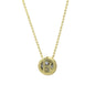 18k Gold-plated Geometric Hollow Circular Necklace In Brass