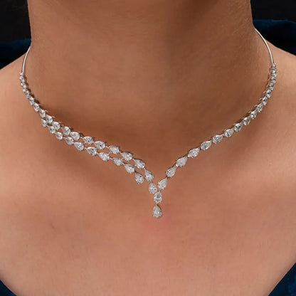 Multi-layer Open Zircon Necklace Party Accessory