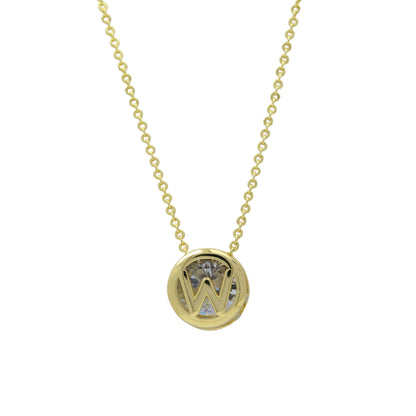 18k Gold-plated Geometric Hollow Circular Necklace In Brass