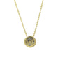18k Gold-plated Geometric Hollow Circular Necklace In Brass