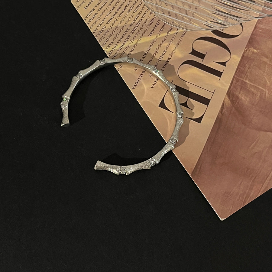 Vintage Bamboo Bracelet Mid-ancient Flowers