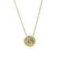 18k Gold-plated Geometric Hollow Circular Necklace In Brass