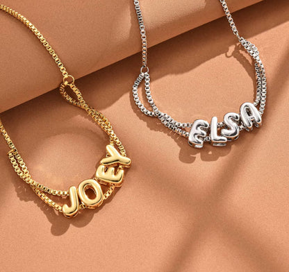 Bronze Polished Bubble DIY Combination Name Bracelet