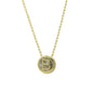 18k Gold-plated Geometric Hollow Circular Necklace In Brass