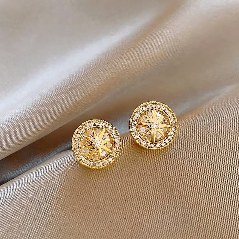 Zircon Temperament Stud Earrings For Women