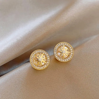 Zircon Temperament Stud Earrings For Women