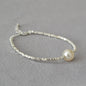 Irregularly Shimmering Tiny Silver Beads Pearl Minimalist Elegance Bracelet