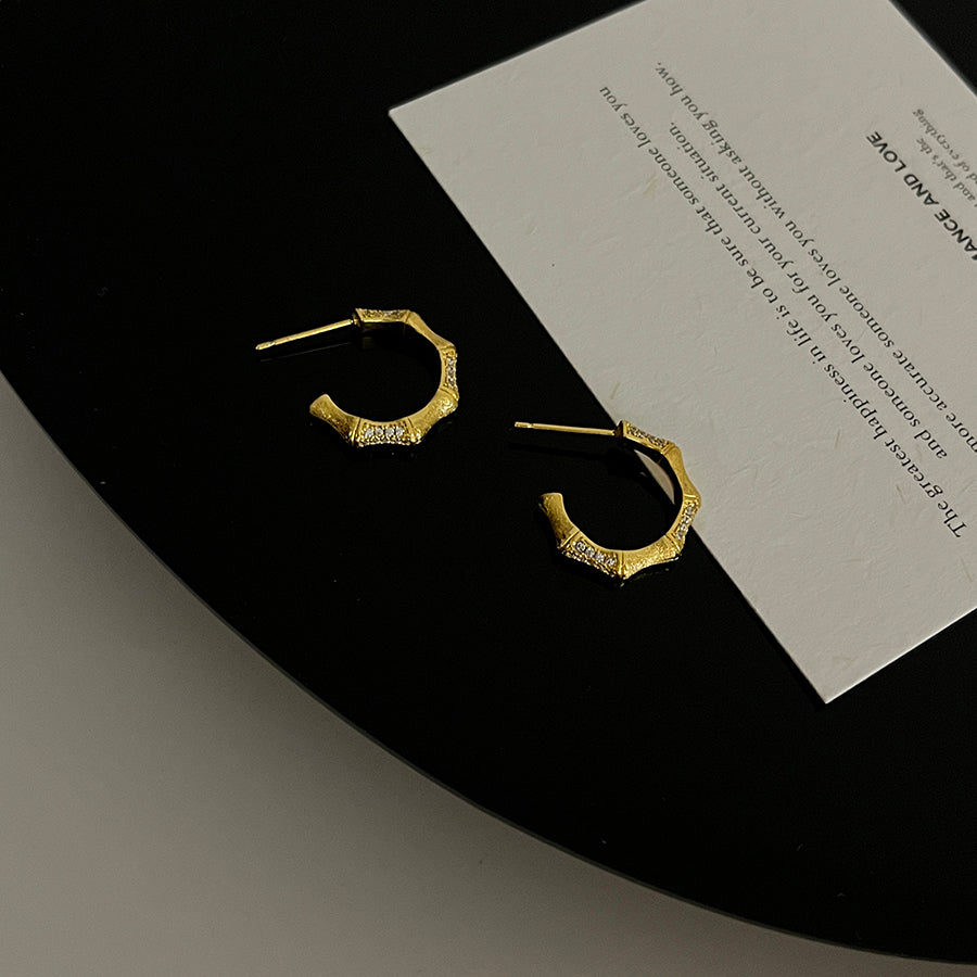 Vintage Bamboo Bracelet Mid-ancient Flowers