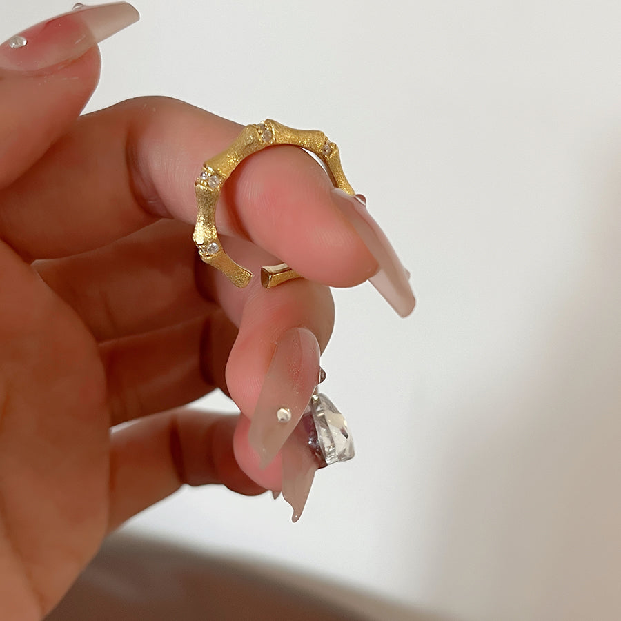 Vintage Bamboo Bracelet Mid-ancient Flowers