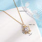 Gold-plated Copper Zirconium-encrusted Sea Turtle Titanium Steel Necklace