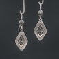 Retro Geometric Diamond-shaped Bohemian Alloy Earrings For Women