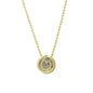 18k Gold-plated Geometric Hollow Circular Necklace In Brass