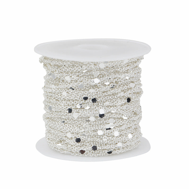 10m Roll Copper Cross Clip Chain Round O Clip