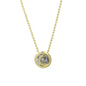 18k Gold-plated Geometric Hollow Circular Necklace In Brass