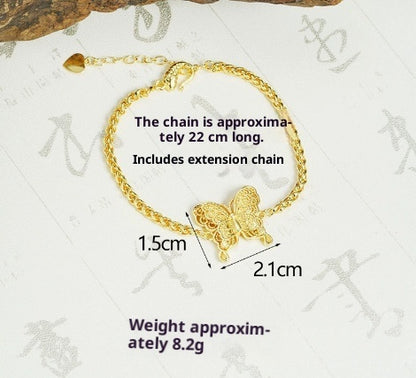 Simple And Sophisticated Hollow Butterfly Bracelet For Women