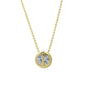 18k Gold-plated Geometric Hollow Circular Necklace In Brass