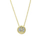 18k Gold-plated Geometric Hollow Circular Necklace In Brass