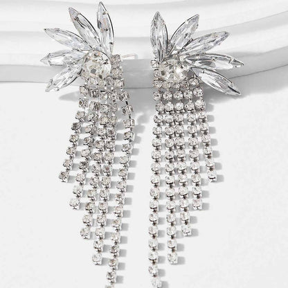 Tassel Multi-section Multi-layer Elongated Overlapping Earrings