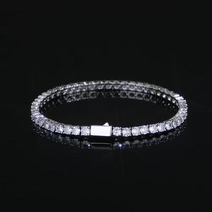 Hip-hop Spring-clasp Zircon Tennis Bracelet Jewelry